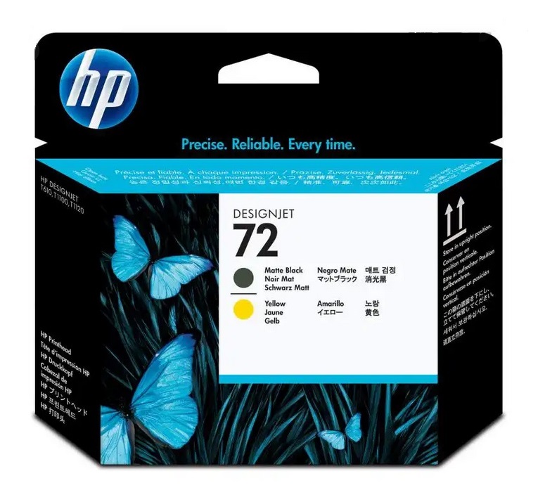 HP 72 PRINTHEAD MATTE BLACK &YELLOW