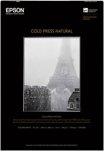 [S042298] EPSON COLD PRESS NAT 340G A4 X 25