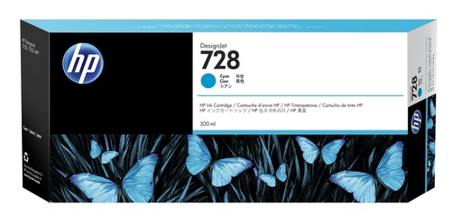 [F9K17A] HP 728 300ML INK CYAN