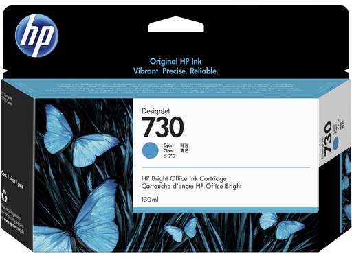 [P2V62A] HP 730 130ML INK CYAN