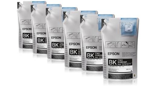 [T741100] EPSON U/C DS BLACK INK 6 X 1L