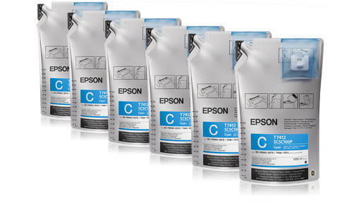 [T741200] EPSON U/C DS CYAN INK 6 X 1L