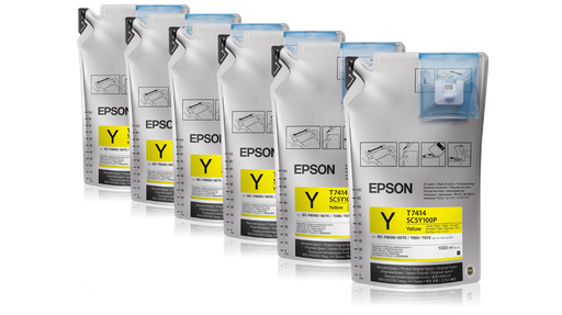 [T741400] EPSON U/C DS YELLOW INK 6 X 1L