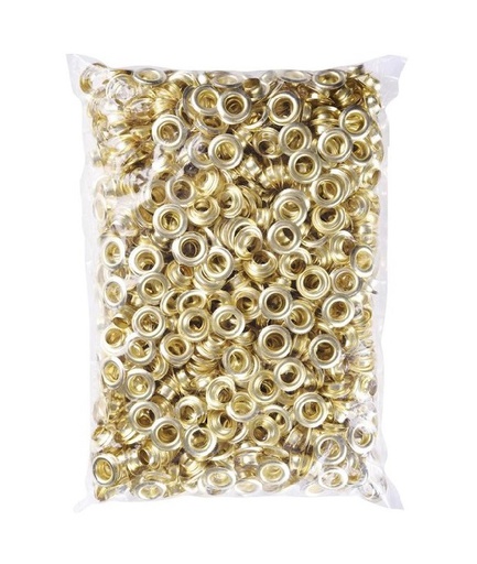 [S-95EYELETBRASS] EASY EYELET 9.5MM BRASS 500PCS/BAG